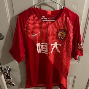 Guangzhou Evergrande Paulinho 2019 soccer home jersey.  3XL